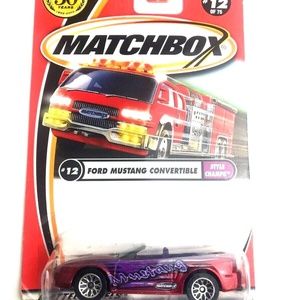 Matchbox Cars #12 Ford Mustang Convertible Style Champs Mattel Wheels toy